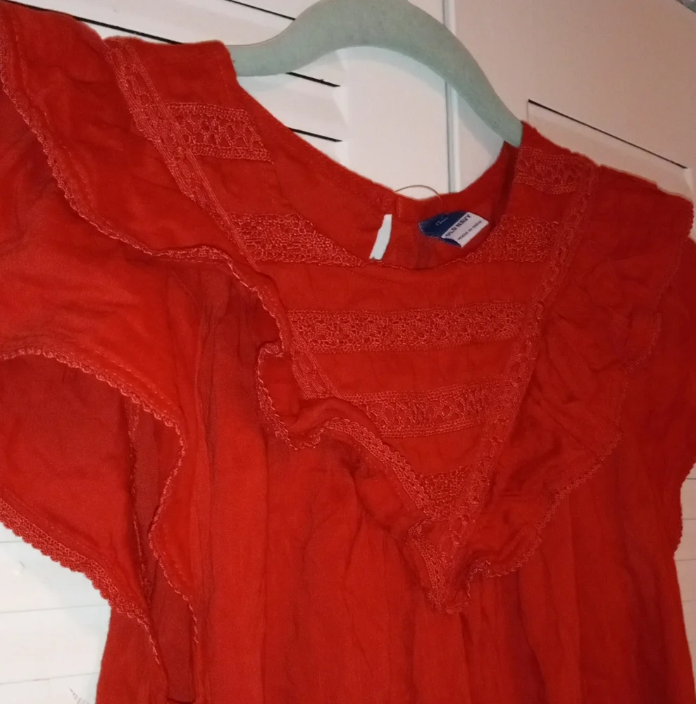 Red  Ruffle Top - Picture 3 of 6